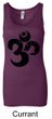 Ladies Yoga Tanktop Black Distressed OM Longer Length Tank Top