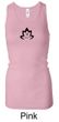 Ladies Yoga Tanktop Black Namaste Lotus Longer Length Racerback Tank