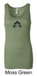 Ladies Yoga Tanktop Black Namaste Lotus Longer Length Tank Top