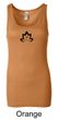 Ladies Yoga Tanktop Black Namaste Lotus Longer Length Tank Top