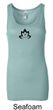 Ladies Yoga Tanktop Black Namaste Lotus Longer Length Tank Top