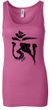 Ladies Yoga Tanktop Black Tibetan Om Longer Length Tank Top
