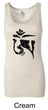 Ladies Yoga Tanktop Black Tibetan Om Longer Length Tank Top