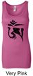 Ladies Yoga Tanktop Black Tibetan Om Longer Length Tank Top