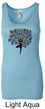Ladies Yoga Tanktop Black Tree Pose Longer Length Tank Top
