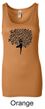 Ladies Yoga Tanktop Black Tree Pose Longer Length Tank Top