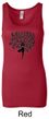 Ladies Yoga Tanktop Black Tree Pose Longer Length Tank Top