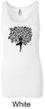 Ladies Yoga Tanktop Black Tree Pose Longer Length Tank Top