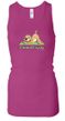 Ladies Yoga Tanktop Downward Human Longer Length Racerback Tank Top