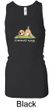 Ladies Yoga Tanktop Downward Human Longer Length Racerback Tank Top