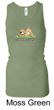 Ladies Yoga Tanktop Downward Human Longer Length Racerback Tank Top