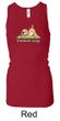 Ladies Yoga Tanktop Downward Human Longer Length Racerback Tank Top