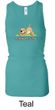 Ladies Yoga Tanktop Downward Human Longer Length Racerback Tank Top