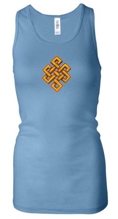 Ladies Yoga Tanktop Endless Knot Longer Length Racerback Tank Top
