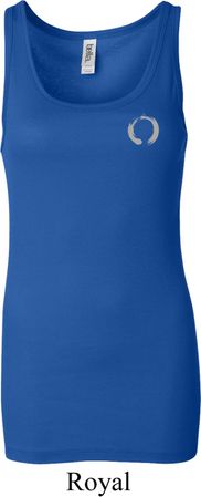 Ladies Yoga Tanktop Enso Pocket Print Longer Length Tank Top