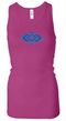 Ladies Yoga Tanktop Floral Ajna Longer Length Racerback Tank Top