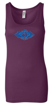 Ladies Yoga Tanktop Floral Ajna Longer Length Tank Top