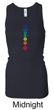Ladies Yoga Tanktop Floral Chakras Longer Length Racerback Tank Top