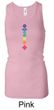 Ladies Yoga Tanktop Floral Chakras Longer Length Racerback Tank Top