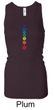 Ladies Yoga Tanktop Floral Chakras Longer Length Racerback Tank Top