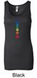 Ladies Yoga Tanktop Floral Chakras Longer Length Tank Top