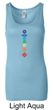 Ladies Yoga Tanktop Floral Chakras Longer Length Tank Top