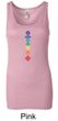 Ladies Yoga Tanktop Floral Chakras Longer Length Tank Top