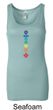 Ladies Yoga Tanktop Floral Chakras Longer Length Tank Top