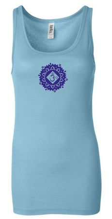 Ladies Yoga Tanktop Floral Sahasrara Longer Length Tank Top