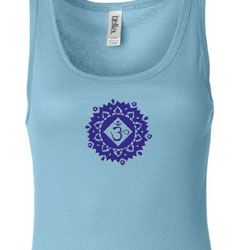 Ladies Yoga Tanktop Floral Sahasrara Longer Length Tank Top