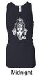 Ladies Yoga Tanktop Ganesha Head Longer Length Racerback Tank Top
