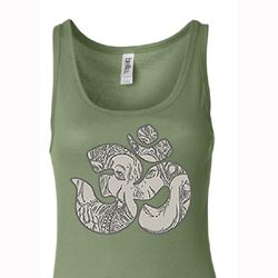 Ladies Yoga Tanktop Ganesha OM Longer Length Tank Top