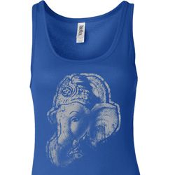 Ladies Yoga Tanktop Ganesha Profile Longer Length Tank Top Ladies Yoga Tanktop Ganesha Profile Longer Length Tank Top