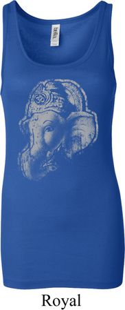 Ladies Yoga Tanktop Ganesha Profile Longer Length Tank Top