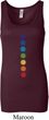 Ladies Yoga Tanktop Glowing Chakras Longer Length Tank Top