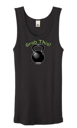 Ladies Tanktop Grab This Kettle Bell Organic Tank Top