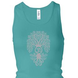 Ladies Yoga Tanktop Grey Bodhi Tree Longer Length Racerback Tank Top Ladies Yoga Tanktop Grey Bodhi Tree Longer Length Racerback Tank Top