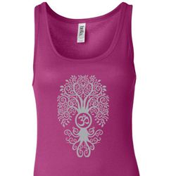 Ladies Yoga Tanktop Grey Bodhi Tree Longer Length Tank Top Ladies Yoga Tanktop Grey Bodhi Tree Longer Length Tank Top