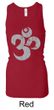Ladies Yoga Tanktop Grey Distressed OM Longer Length Racerback Tank Top