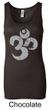 Ladies Yoga Tanktop Grey Distressed OM Longer Length Tank Top