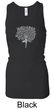 Ladies Yoga Tanktop Grey Tree Pose Longer Length Racerback Tank Top