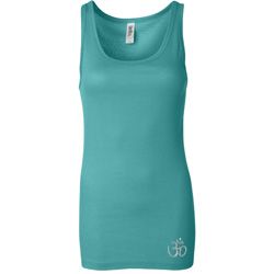 Ladies Yoga Tanktop Hindu Patch Bottom Print Longer Length Tank Top Ladies Yoga Tanktop Hindu Patch Bottom Print Longer Length Tank Top