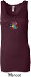 Ladies Yoga Tanktop Hippie Sun Patch Middle Longer Length Tank Top