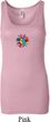 Ladies Yoga Tanktop Hippie Sun Patch Middle Longer Length Tank Top