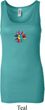 Ladies Yoga Tanktop Hippie Sun Patch Middle Longer Length Tank Top