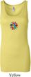 Ladies Yoga Tanktop Hippie Sun Patch Middle Longer Length Tank Top
