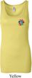 Ladies Yoga Tanktop Hippie Sun Patch Pocket Print Longer Length Tank