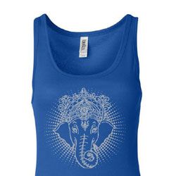 Ladies Yoga Tanktop Iconic Ganesha Longer Length Tank Top