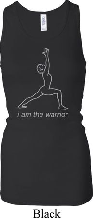 Ladies Yoga Tanktop Line Warrior Longer Length Racerback Tank Top
