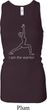 Ladies Yoga Tanktop Line Warrior Longer Length Racerback Tank Top